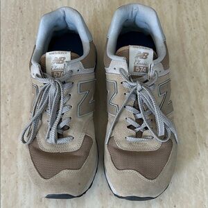 New Balance Men's 574 Beige and Gray Sneakers